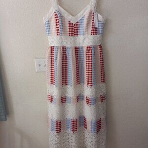 NWT Adelyn Rae Gabriela Lace Trim Colorblock Dress size XL